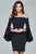 Faviana S8076 Off-Shoulder Crepe Cocktail Dress - 1 pc Black in Size 6 Available CCSALE