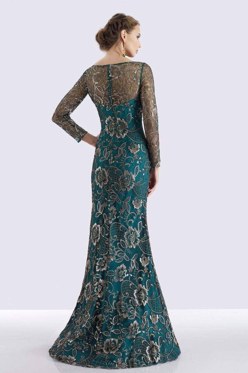 Feriani Couture - 18718 Floral Lace Long Sleeve Sheath Dress – Couture ...