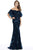 Feriani Couture - 18870 Sequin Embellished Off-Shoulder Dress Mother of the Bride Dresses 10 / Navy