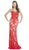 Floral Lace Sweetheart Fitted Evening Dress Dress