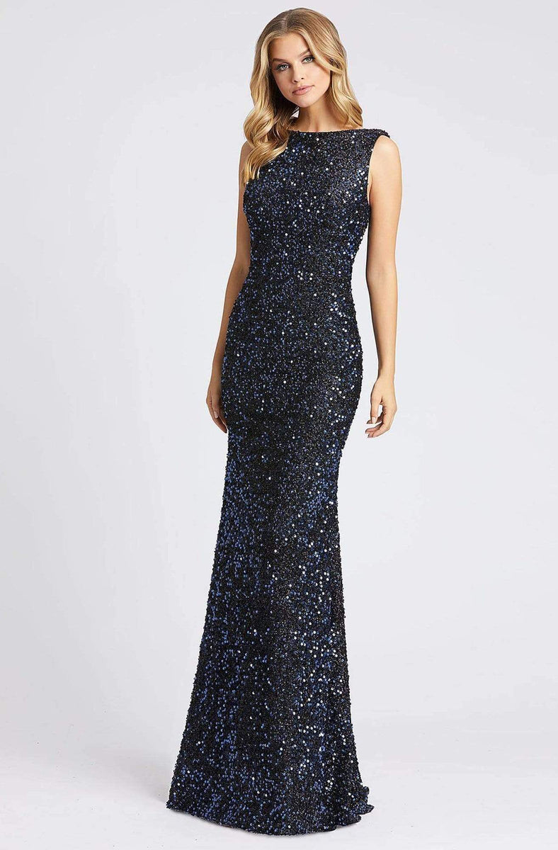 Ieena Duggal - 26331I Sequined Cowl Back Mermaid Gown – Couture Candy