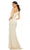 Ieena Duggal - 26582 Asymmetric Ribbon Belt Dress Special Occasion Dress