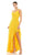 Ieena Duggal - 55412I Spaghetti Strap High Low Chiffon Dress Maxi Dresses 0 / Marigold