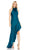 Ieena Duggal 68324 - Halter High Low Evening Dress Evening Dresses 0 / Teal