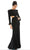 Ieena Duggal - Long Sleeve Cutout Evening Dress 67944 - 1 pc Black In Size 0 Available CCSALE 0 / Black