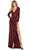 Ieena Duggal - Long Sleeve Sequin Evening Gown 26395 Evening Dresses