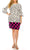 ILE Clothing - SCP1082 Polka Dots Sheath Short Dress Holiday Dresses 0 / Dark Magenta White