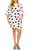 ILE Clothing - SCP1082 Polka Dots Sheath Short Dress Holiday Dresses 0 / Navy Raspberry