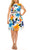 ILE Clothing - SCP5708 Bateau A-Line Knee-Length Dress Holiday Dresses 0 / Sky Blue Floral