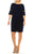 Ile Clothing SCS5901RE - Quarter Bell Sleeved Plain Short Dress Special Occasion Dress