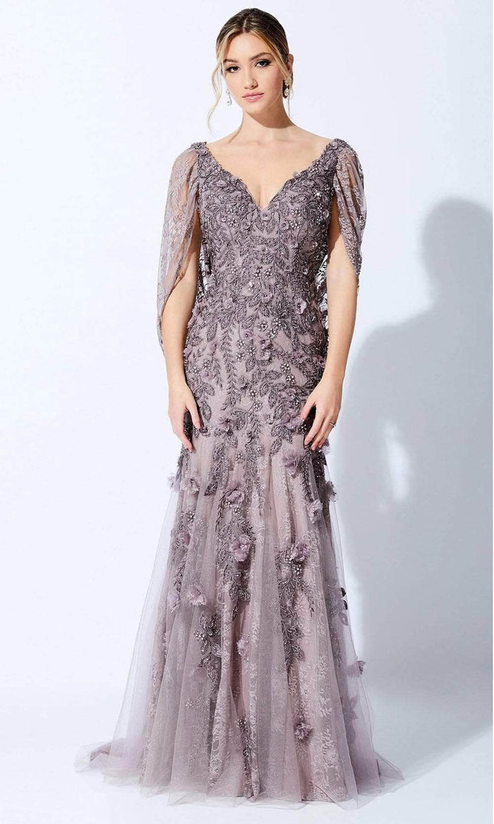 Ivonne D - Beaded Embeoidered Formal Dress 221D41 - 1 pc Mink In Size 8 Available CCSALE 8 / Mink