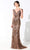 Ivonne D by Mon Cheri - 220D27 Beaded Sheath Gown Evening Dresses 4 / Mocha