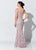 Ivonne D for Mon Cheri - Embroidered Feathered Dress 119D52 - 1 pc Delphinium In Size 14 Available CCSALE