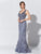 Ivonne D for Mon Cheri - Embroidered Feathered Dress 119D52 - 1 pc Delphinium In Size 14 Available CCSALE 14 / Delphinium