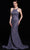 J'Adore Dresses J12002 - Halter Scoop Neck Lace Evening Gown Special Occasion Dress 2 / Steelblue