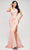 J'Adore Dresses J17010 - Wide Strap Pleated Evening Gown Special Occasion Dress 2 / Dusty Pink