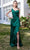 J'Adore Dresses J21034 - Sleeveless Ruffle Drape Long Dress Special Occasion Dress 2 / Emerald