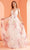 J'Adore Dresses J22011 - V-Neck Printed Tulle Evening Dress Evening Dresses