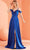 J'Adore Dresses J22036 - Cold-Shoulder Sleeve A-line Dress Special Occasion Dress 2 / Royal