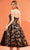 J'Adore Dresses J22061 - Leaf Sequined Tea-Length Dress Special Occasion Dress