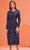 J'Adore Dresses J22064 - Long-Sleeved Beaded Midi Dress Special Occasion Dress 2 / Navy