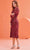 J'Adore Dresses J22064 - Long-Sleeved Beaded Midi Dress Special Occasion Dress