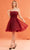 J'Adore Dresses J22083 - Pleated Strapless Cocktail Dress Special Occasion Dress 2 / Wine