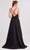 J'Adore - J15005 Deep V Neck Chiffon A-line Gown Evening Dresses