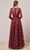 J'Adore - J18026 Long Sleeve Glitter Print A-Line Gown Mother of the Bride Dresses