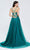 J'Adore - J20005 Plunging V-Neck High Slit Gown Special Occasion Dress