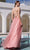 J'Adore - JM102 Embellished Plunging Neck Glitter Tulle A-Line Gown Special Occasion Dress