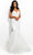 Jasz Couture - 7324 Embroidered Sweetheart Trumpet Gown Special Occasion Dress 000 / White