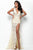 Jasz Couture - Scalloped V-Neck Lace Prom Dress 7051 - 1 pc Nude In Size 4 Available CCSALE 4 / Nude