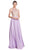 Jeweled Illusion Halter A-line Prom Dress Dress XXS / Lilac