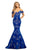 Johnathan Kayne - 2176 Crystal Embellished Off Shoulder Long Dress Evening Dresses 00 / Royal