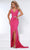 Johnathan Kayne - 2432 V-neck Ruffle Skirt Gown Prom Dresses 00 / Magenta