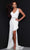 Johnathan Kayne - 2432 V-neck Ruffle Skirt Gown Prom Dresses 00 / White