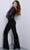 Johnathan Kayne 2528 - Sequined Asymmetrical Jumpsuit Jumpsuits