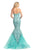 Johnathan Kayne - Embellished Strapless Mermaid Evening Mermaid Gown 9001 CCSALE 8 / Aqua