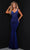 Johnathan Kayne - Sleeveless Velvet Evening Dress 2430 - 1 pc Royal In Size 16 Available CCSALE 16 / Royal