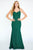 Jolene  - V-Neck Glitter Jersey Evening Dress 20090 - 1 pc Midnight in Size 0 Available CCSALE 0 / Midnight