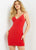 Jovani - 00020 Crystal Beaded V-Neck Open Back Fitted Cocktail Dress Cocktail Dresses 00 / Red