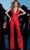 Jovani - 00474 Plunging V Neck Sleeveless Sequin Applique Jumpsuit Evening Dresses 00 / Red