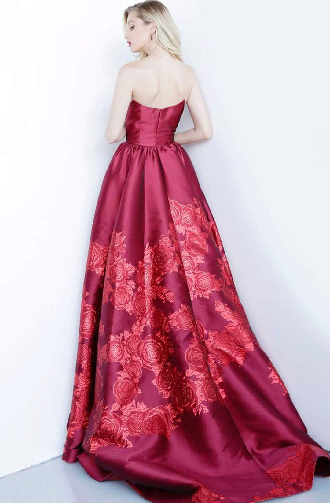 Shop Elegant Satin Long Dresses 2024 Silk Prom Dresses Online   Jovani 02038 Strapless Scoop Neck Floral Embroidered Gown Prom Dresses 28249031802963 1080x 