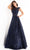 Jovani - 02514 Cap Sleeve Sequin Embroidered A-Line Gown Evening Dresses