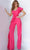 Jovani 02617 - One Shoulder Ruffle Prom Jumpsuit Formal Pansuits 00 / Fuchsia