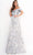 Jovani - 02921 Short Sleeve Tiered Bodice A-Line Gown Evening Dresses