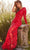 Jovani 03333 - One Sleeved Sequin Prom Gown Special Occasion Dress 00 / Red