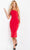 Jovani 03568 - Asymmetrical Cocktail Dress Homecoming Dresses 00 / Red