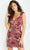 Jovani - 05023 V-Neck Floral Pattern Dress Homecoming Dresses